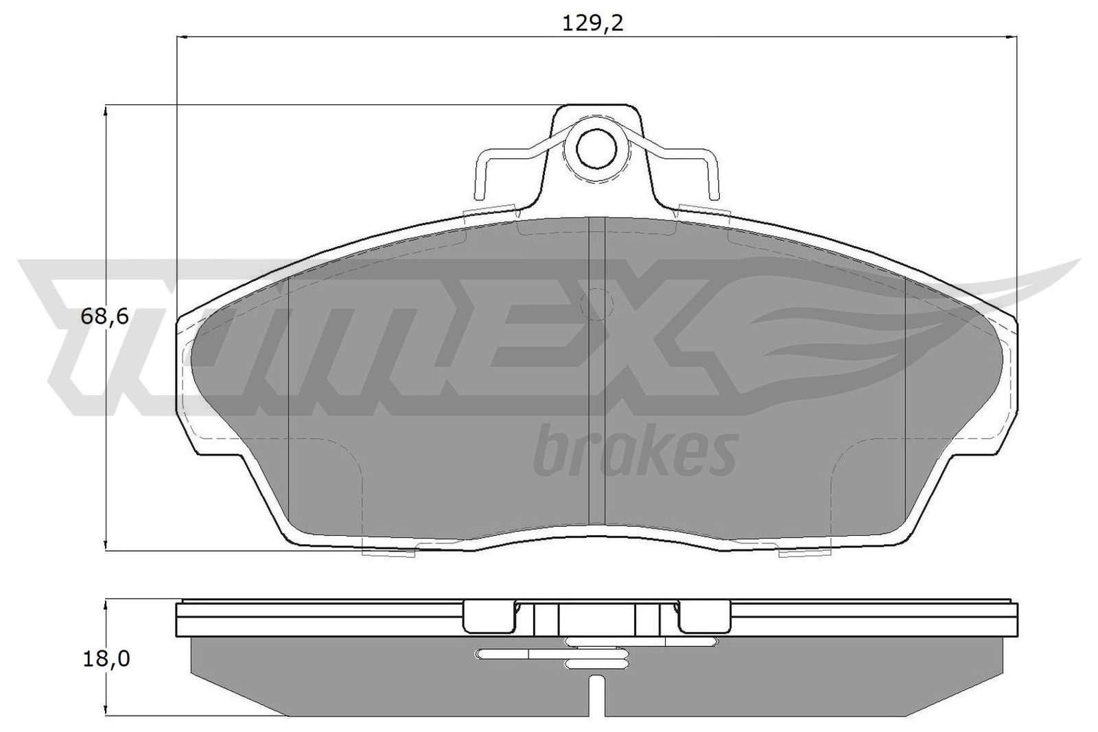 Sada brzdových platničiek kotúčovej brzdy TOMEX Brakes